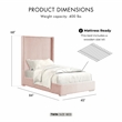 Furniture of America Plutforn Chenille Mattress Ready Twin Bed in Pink