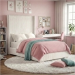 Furniture of America Plutforn Chenille Mattress Ready Twin Bed in White