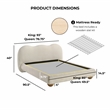 Furniture of America Lunaria Fabric and Wood Mattress Ready King Bed in White