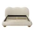 Furniture of America Lunaria Fabric and Wood Mattress Ready Queen Bed in White