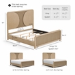 Furniture of America Tissen Rounded Edges Panel Wood King Bed in Natural