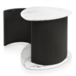 Furniture of America Elara Iron and Faux Marble 2-Piece End Table Set in Black