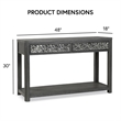Furniture of America Selyra Wood 2-Drawer Gray Sofa Table with Shelf