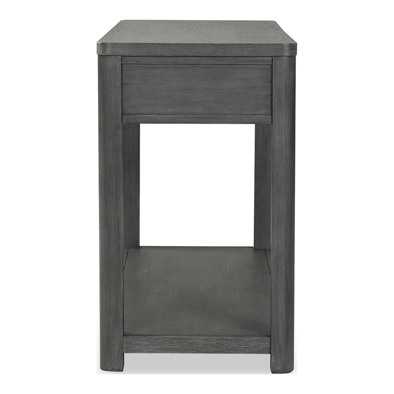 Furniture of America Selyra Wood 2-Drawer Gray Sofa Table with Shelf