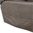 Furniture of America Hilltop Gray Faux Leather Power Lift Recliner with USB Port