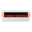 Furniture of America Alcala Wood White 71-Inch TV Stand With Electric Fire Place