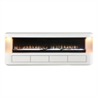 Furniture of America Alcala Wood White 71-Inch TV Stand With Electric Fire Place