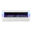 Furniture of America Alcala Wood White 71-Inch TV Stand With Electric Fire Place