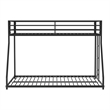 Furniture of America Celsior Metal Twin over Full Bunk Bed in Black