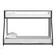 Furniture of America Pramit Metal Twin over Full Bunk Bed in Black