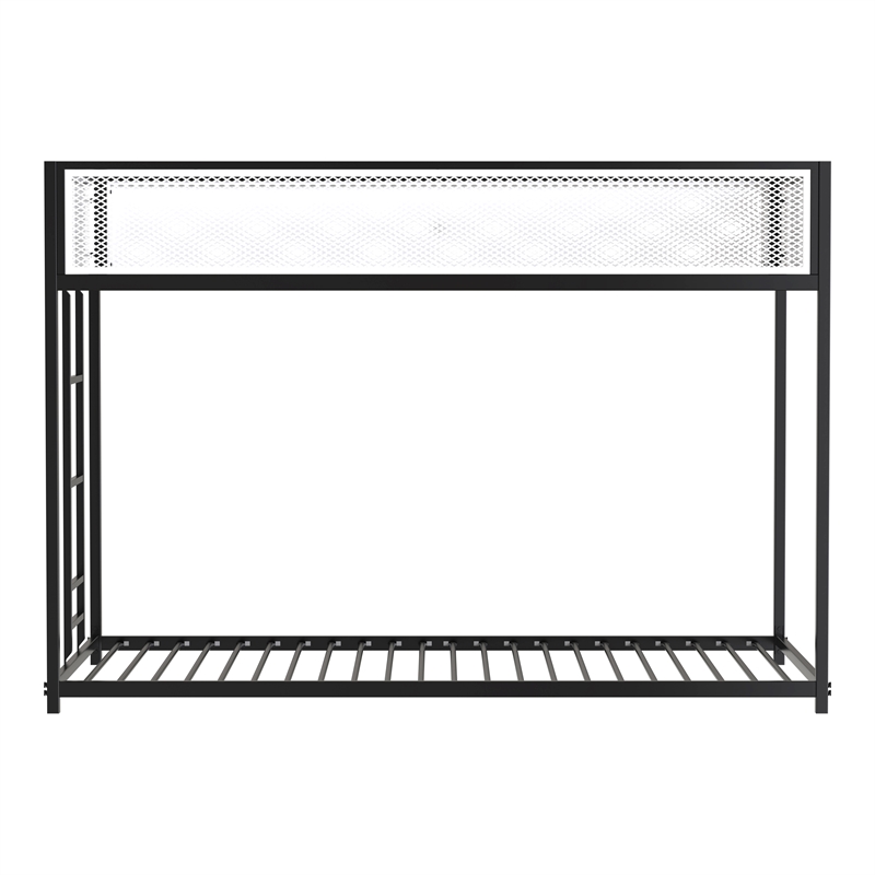 Furniture of America Pramit Metal Twin over Twin Bunk Bed in Black