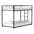 Furniture of America Pramit Metal Twin over Twin Bunk Bed in Black