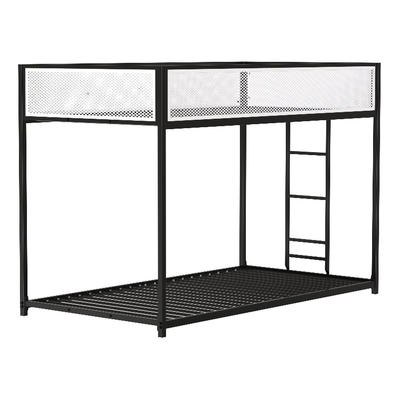 Furniture of America Pramit Metal Twin over Twin Bunk Bed in Black