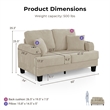 Furniture of America Reese Chenille Beige Loveseat with Cup Holders