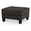 Furniture of America Reese Fabric and Wood Storage Ottoman in Dark Gray