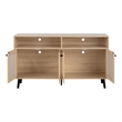 Furniture of America Evans Wood 56-Inch TV Stand with 4-Door in Natural