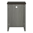 Furniture of America Cavill Wood Side Table with Shelf and Door in Gray