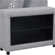 Furniture of America Nuesi Fabric Sleeper Sectional with Left Chaise in Gray