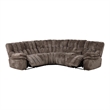 Furniture of America Bello Brown Fabric Power Reclining Sectional with USBs