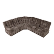 Furniture of America Bello Brown Fabric Power Reclining Sectional with USBs