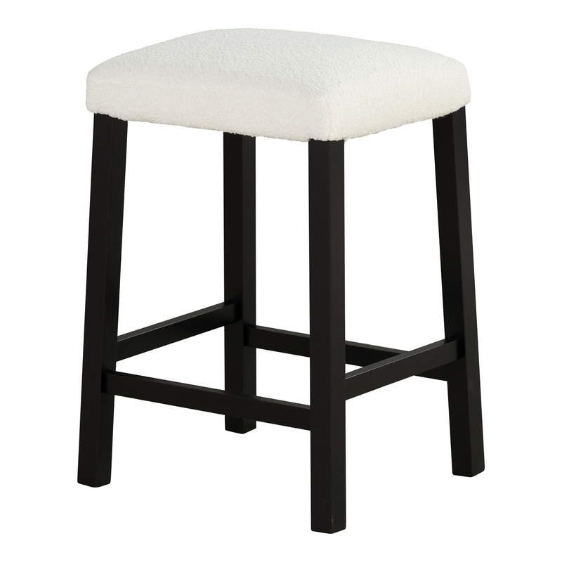 Furniture of America Clouden Wood 3-Piece Counter Dining Table Set in Black