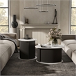 Furniture of America Elara Iron 2-Piece Coffee and End Table Set in Black