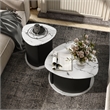 Furniture of America Elara Iron 2-Piece Coffee and End Table Set in Black