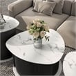 Furniture of America Elara Iron 3-Piece Coffee Table and End Table Set in Black