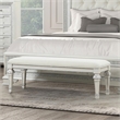 Furniture of America Gelbero Wood Padded Bedroom Bench in White