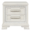 Furniture of America Gelbero White Wood Dovetail 2-Drawer Nightstand with USBs