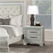 Furniture of America Gelbero White Wood Dovetail 2-Drawer Nightstand with USBs