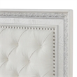Furniture of America Gelbero White Wood Queen Bed Upholstered Headboard