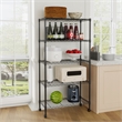 Furniture of America Rex Metal 5-Tier Wire Shelving Rack in Black