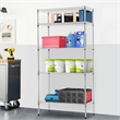 Furniture of America Rex Metal 5-Tier Wire Shelving Rack in Chrome