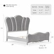 Furniture of America Seabliss Wood Queen 6-Piece Bedroom Set in Silver