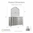 Furniture of America Seabliss Wood King 6-Piece Bedroom Set in Silver