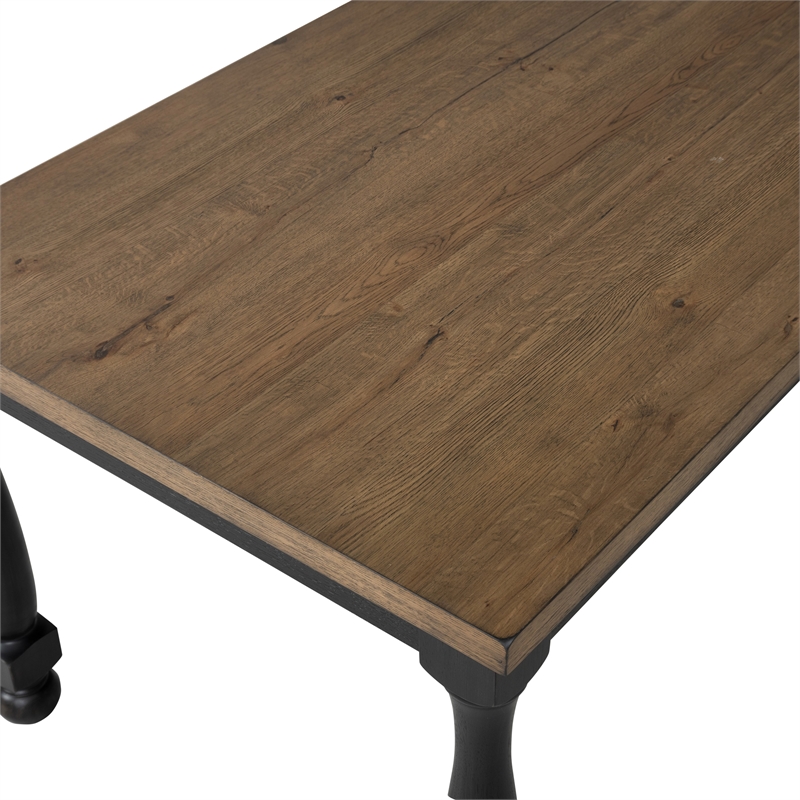 Furniture of America Peregrine Wood 7-Piece Dining Table Set in Black