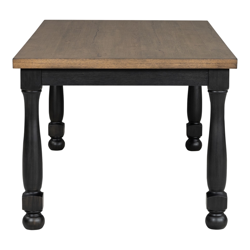 Furniture of America Peregrine Wood 7-Piece Dining Table Set in Black