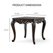 Furniture of America Raya Wood 2-Piece Coffee Table Set in Black
