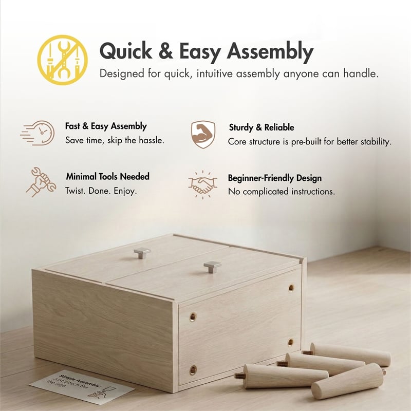 Furniture of America Raya Wood 2-Piece Coffee Table Set in Gold