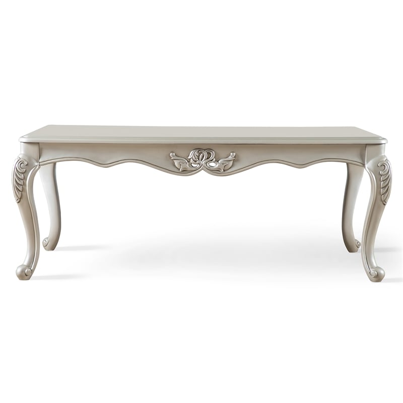 Furniture of America Raya Wood Coffee Table with Cabriole Legs in Gold