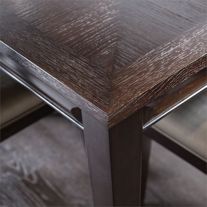 Furniture of America Arvin Wood 5-Piece Extendable Dining Table Set in Espresso