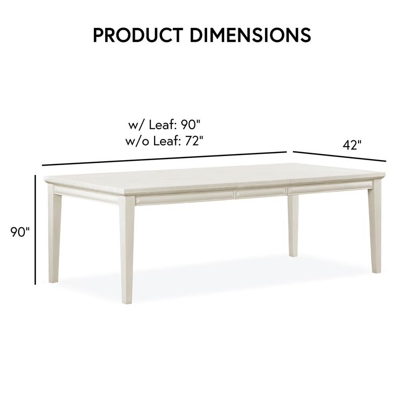 Furniture of America Arvin Wood 5-Piece Extendable Dining Table Set in White