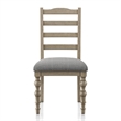 Furniture of America Shelimar Wood Side Chairs in Light White Wash (Set of 2)