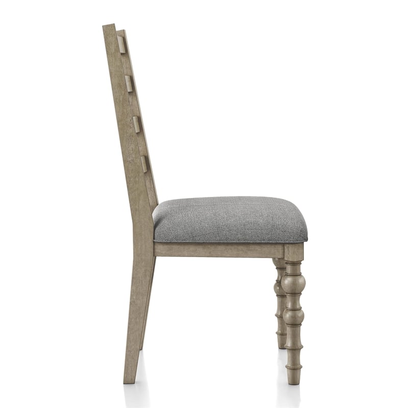 Furniture of America Shelimar Wood Side Chairs in Light White Wash (Set of 2)