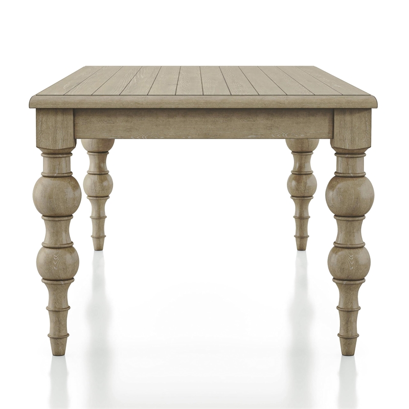 Furniture of America Shelimar Wood Dining Table in Light White Wash