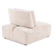 Furniture of America Tatiana Chenille and Wood Armless Chair in Light Brown