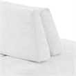 Furniture of America Tatiana Chenille and Wood Armless Chair in White