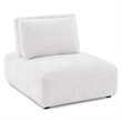 Furniture of America Tatiana Chenille and Wood Armless Chair in White