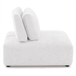 Furniture of America Tatiana Chenille and Wood Armless Chair in White